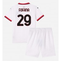 AC Milan Youssouf Fofana #29 Fußballbekleidung Auswärtstrikot Kinder 2024-25 Kurzarm (+ kurze hosen)